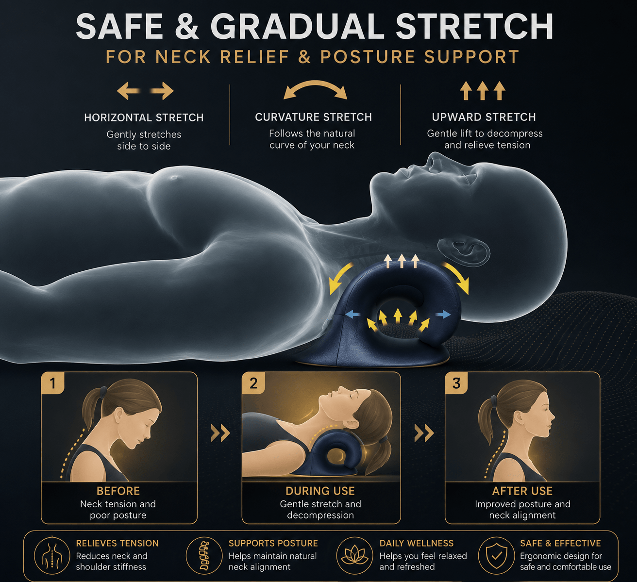 Aligno Relax™ – Cervical Neck Stretcher & Relaxation Support - Aligno