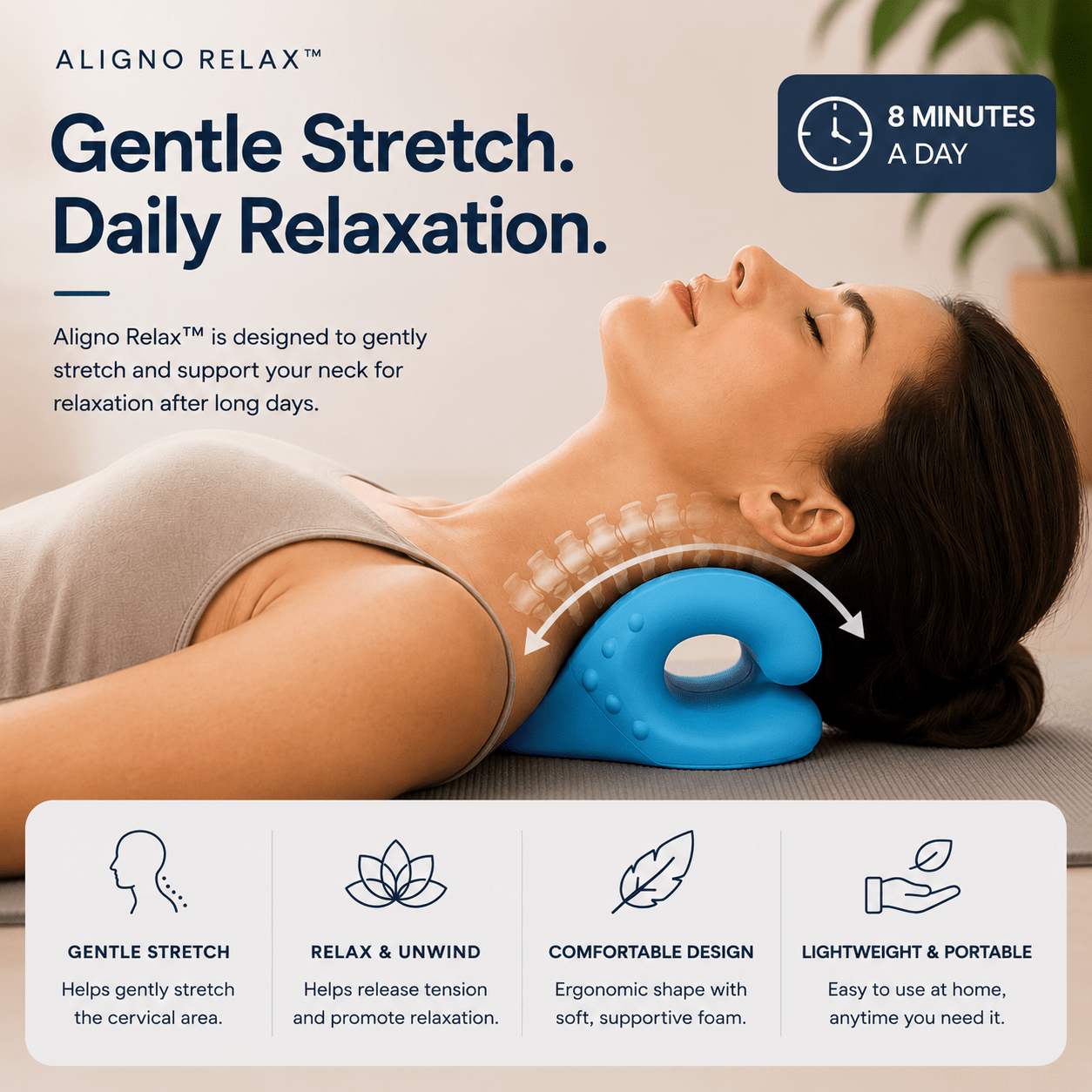 Aligno Relax™ – Cervical Neck Stretcher & Relaxation Support - Aligno