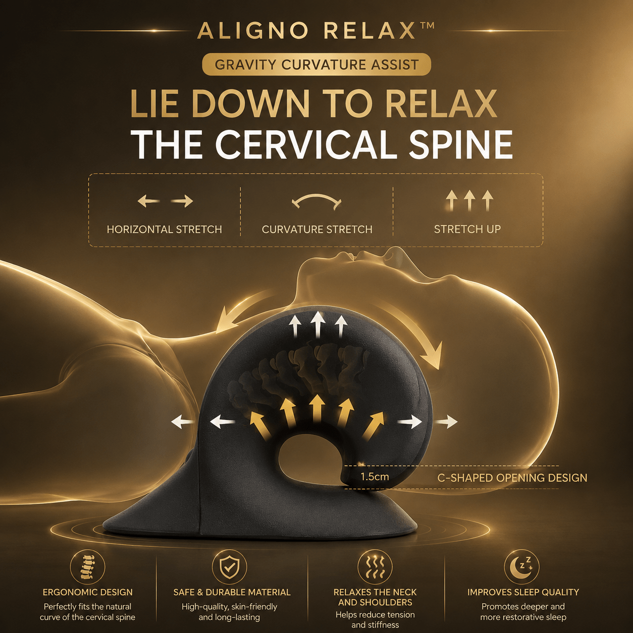 Aligno Relax™ – Cervical Neck Stretcher & Relaxation Support - Aligno
