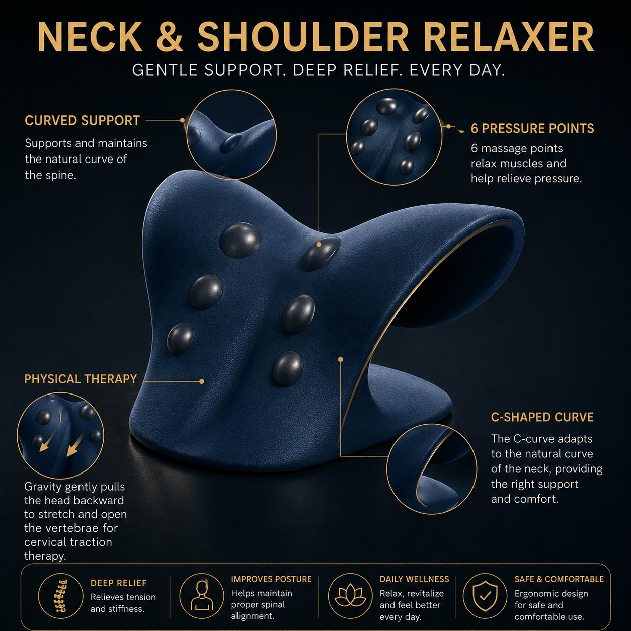 Aligno Relax™ – Cervical Neck Stretcher & Relaxation Support - Aligno