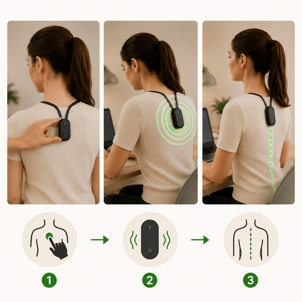 Aligno Sense™ Smart Posture Corrector | Vibrating Posture Trainer - Aligno