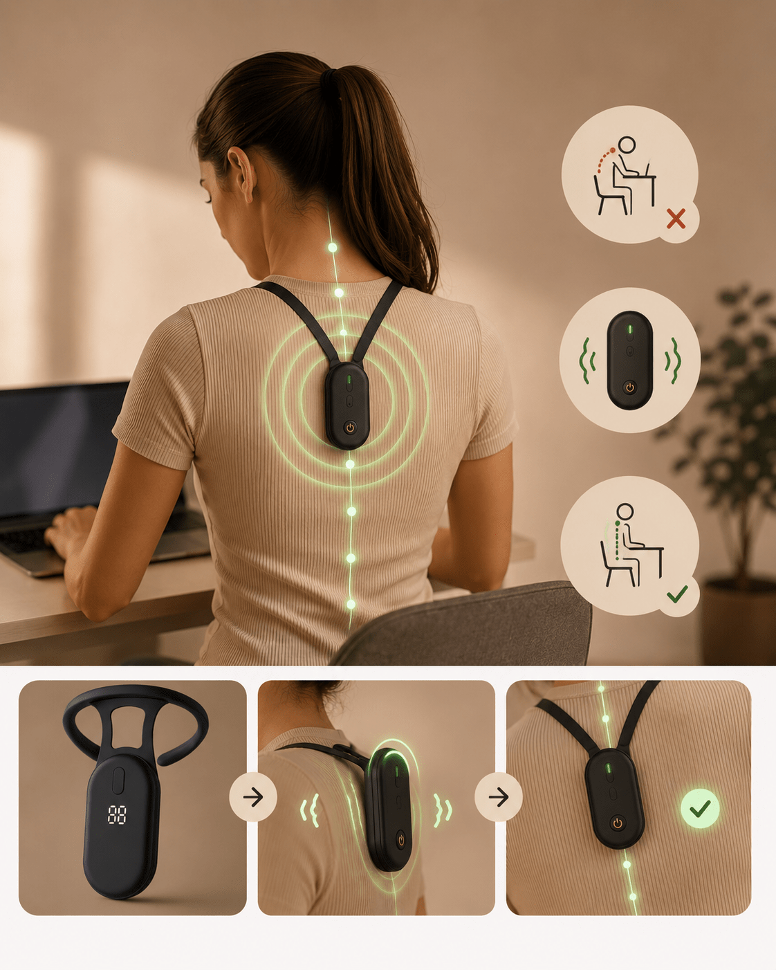 Aligno Sense™ | Smart Posture Trainer - Aligno