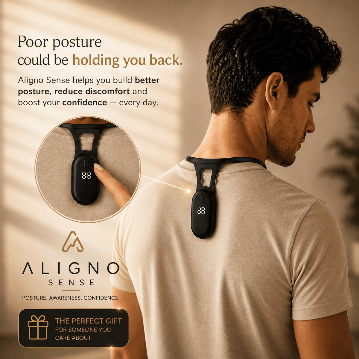 Aligno Sense™ | Smart Posture Trainer - Aligno