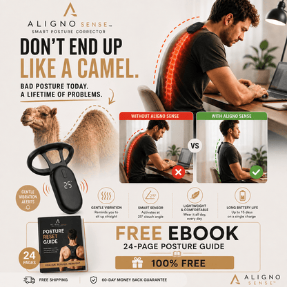 Aligno Sense™ | Smart Posture Trainer — Fix Back Pain & Slouching - Aligno
